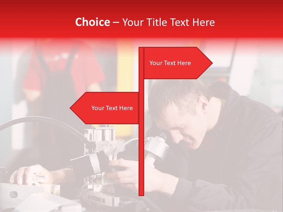 Optical Device Engineering Serviceman PowerPoint Template