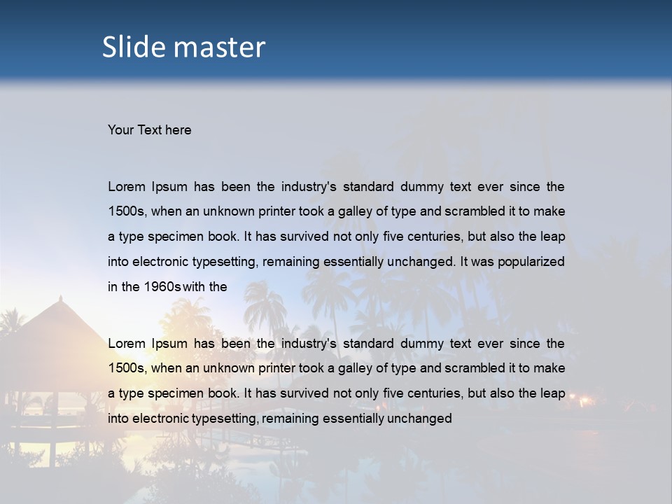 Paradise Tourism Beach PowerPoint Template