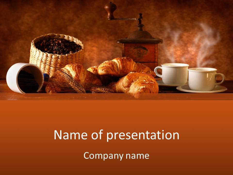 Brew Cappuccino Caffeine PowerPoint Template