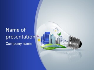 Incandescent Lamp Preserve PowerPoint Template