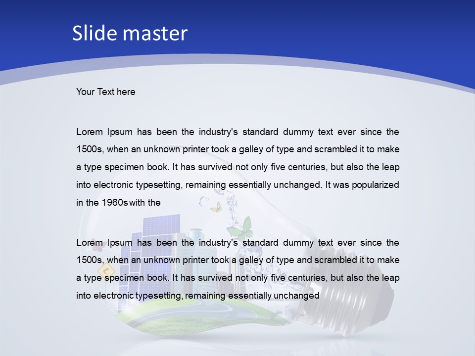 Incandescent Lamp Preserve PowerPoint Template