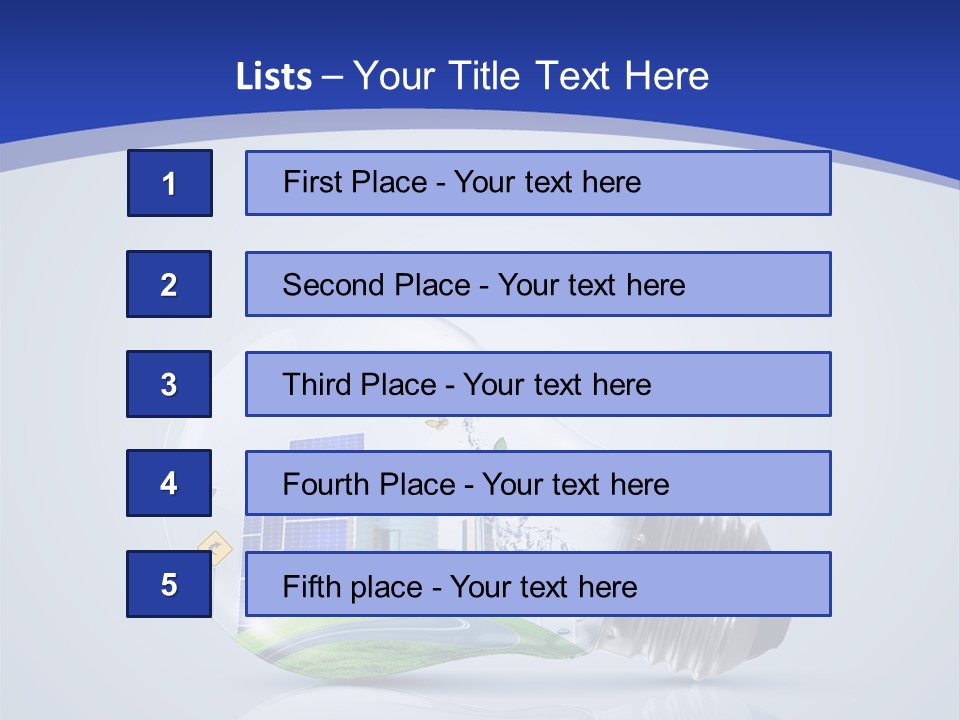 Incandescent Lamp Preserve PowerPoint Template