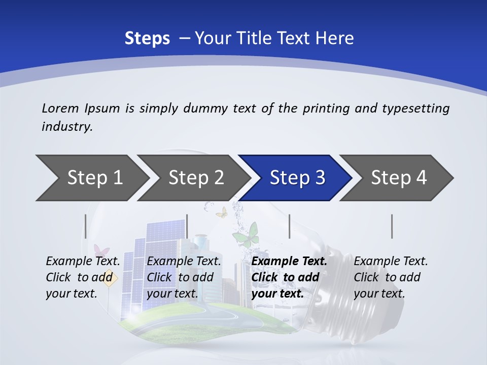 Incandescent Lamp Preserve PowerPoint Template