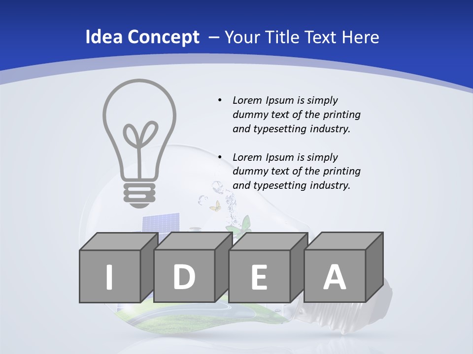 Incandescent Lamp Preserve PowerPoint Template