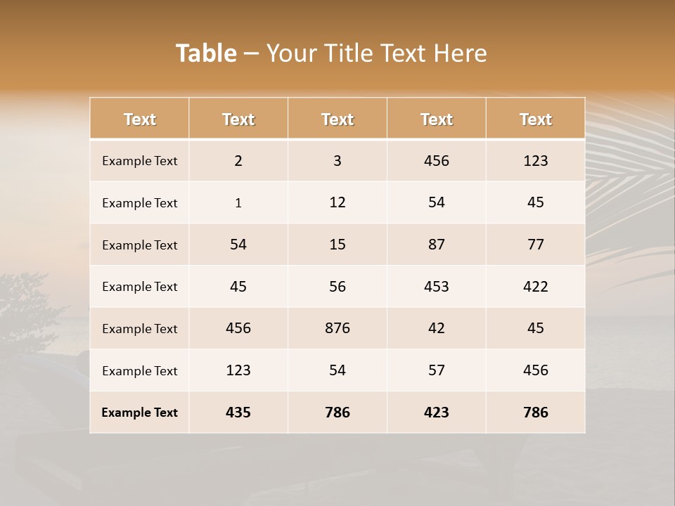 Beach Summer Palm PowerPoint Template