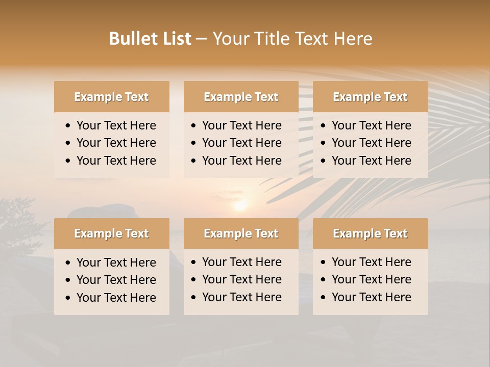 Beach Summer Palm PowerPoint Template