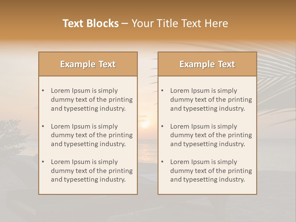 Beach Summer Palm PowerPoint Template