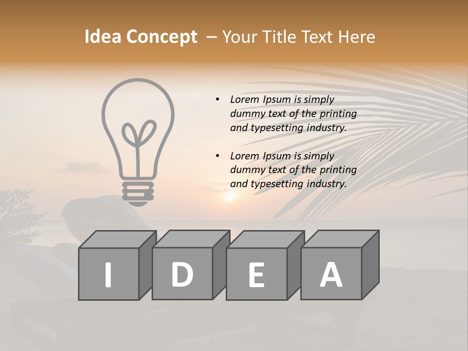 Beach Summer Palm PowerPoint Template