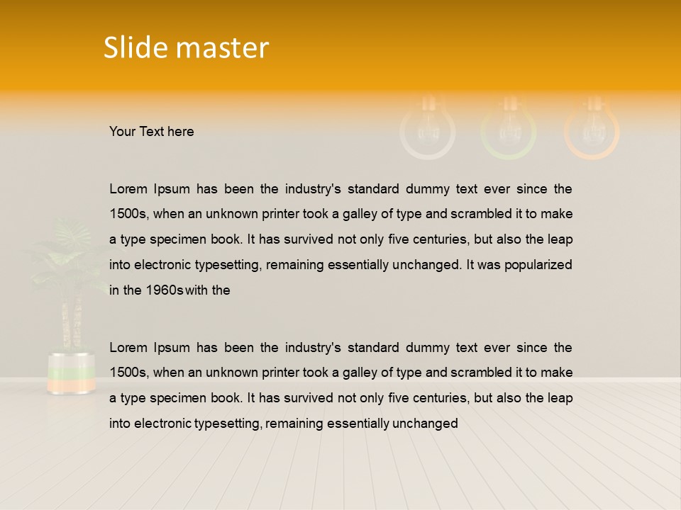 Lamp Style Floor PowerPoint Template