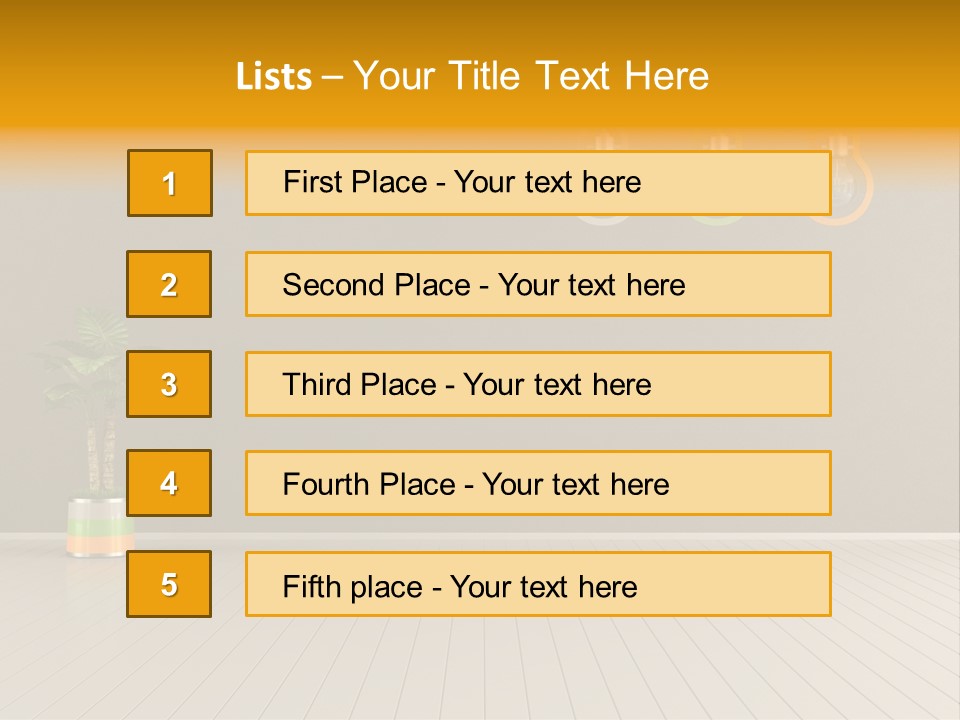 Lamp Style Floor PowerPoint Template