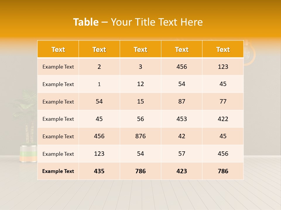 Lamp Style Floor PowerPoint Template