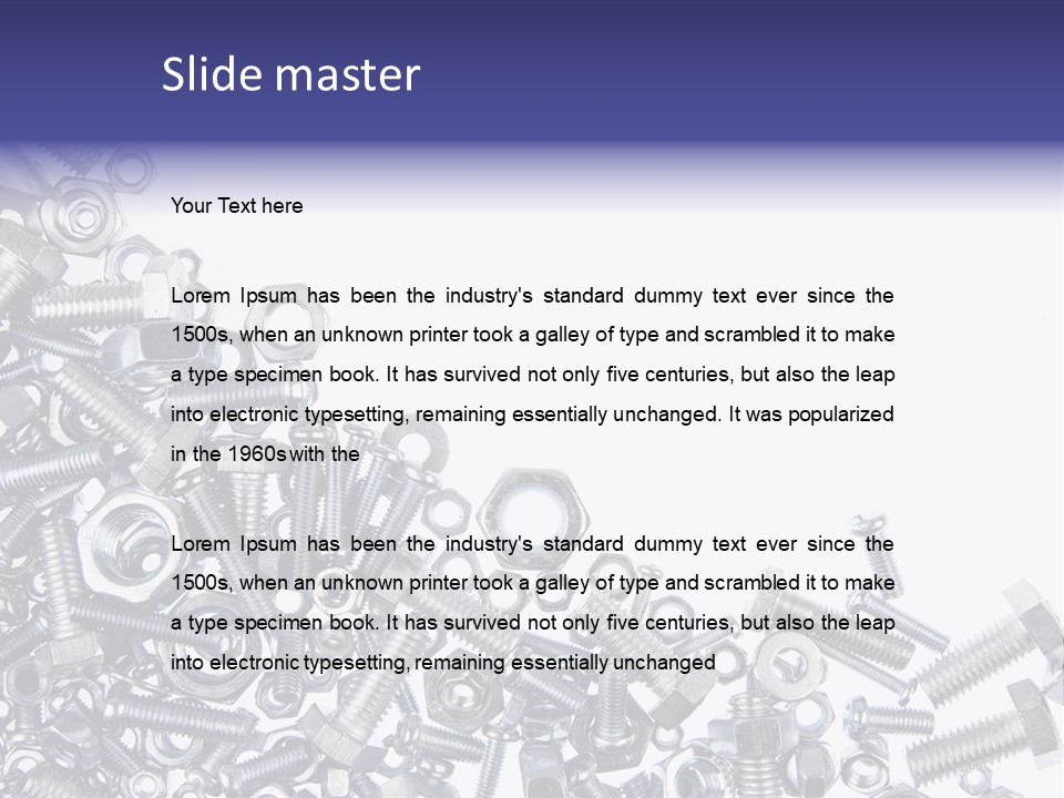 Screw Threaded Steel PowerPoint Template