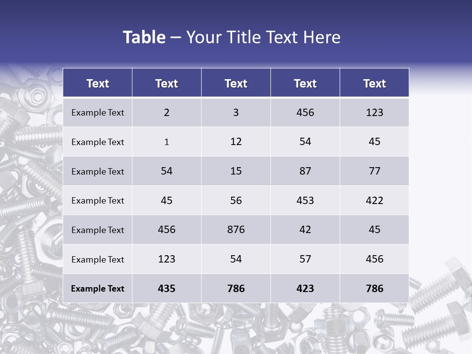 Screw Threaded Steel PowerPoint Template