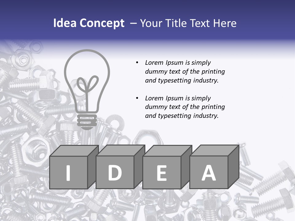Screw Threaded Steel PowerPoint Template