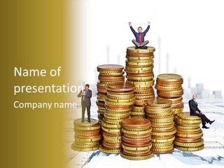 Money Gold Tie PowerPoint Template