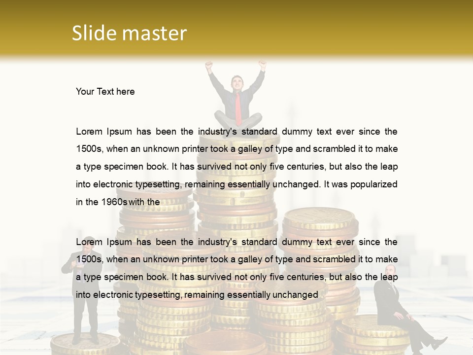 Money Gold Tie PowerPoint Template