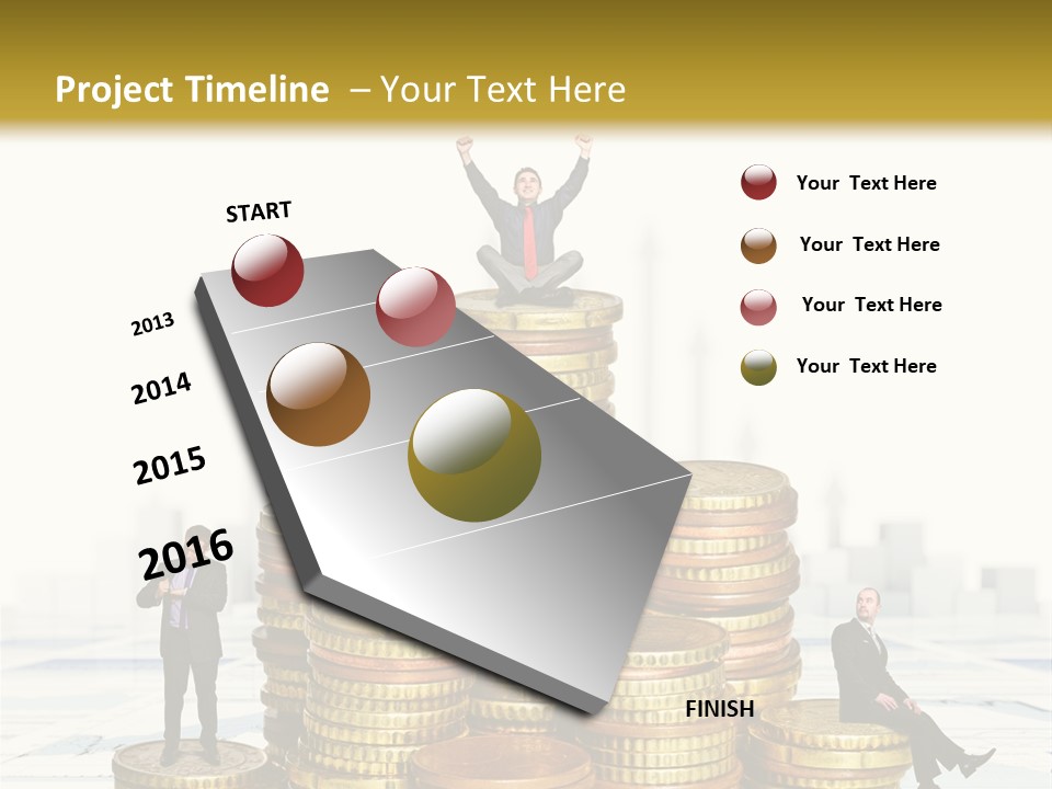 Money Gold Tie PowerPoint Template