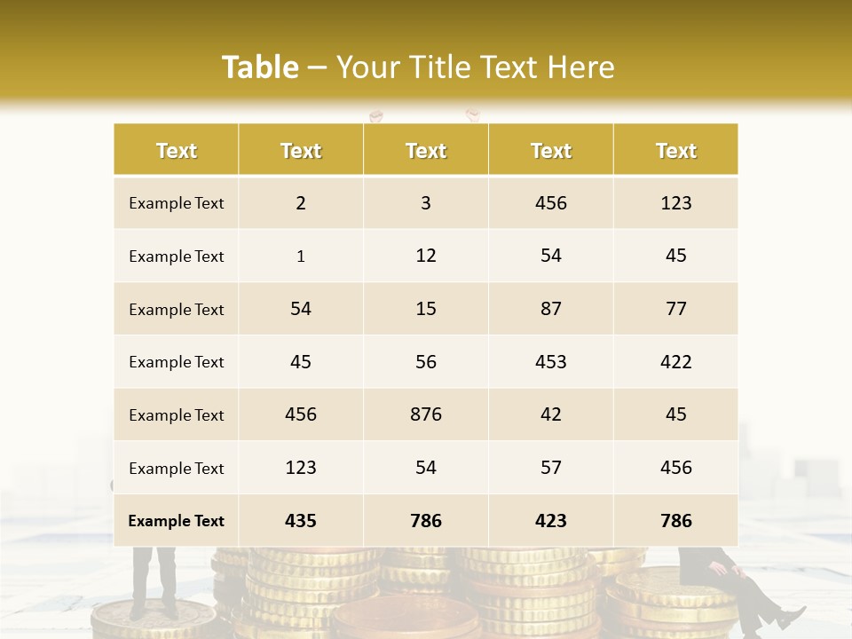 Money Gold Tie PowerPoint Template