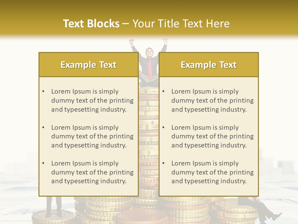 Money Gold Tie PowerPoint Template