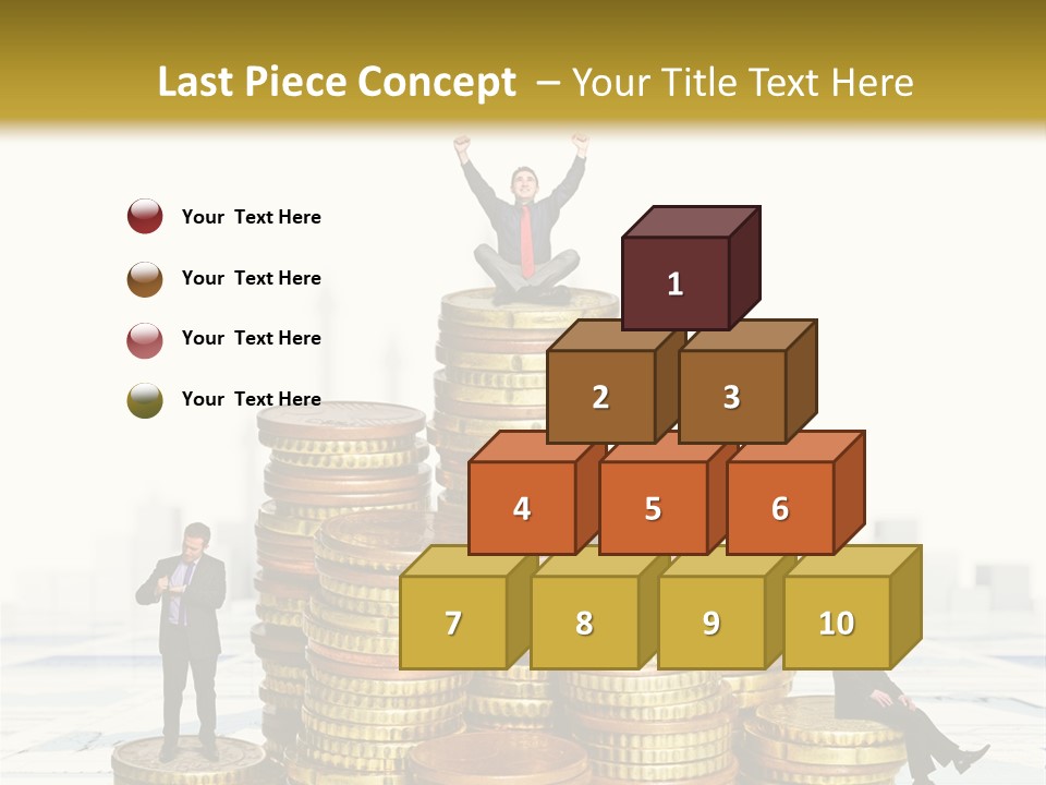 Money Gold Tie PowerPoint Template
