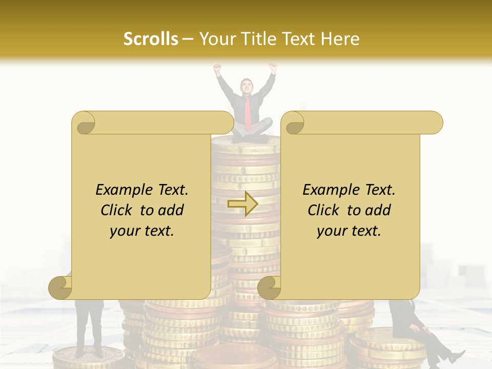 Money Gold Tie PowerPoint Template