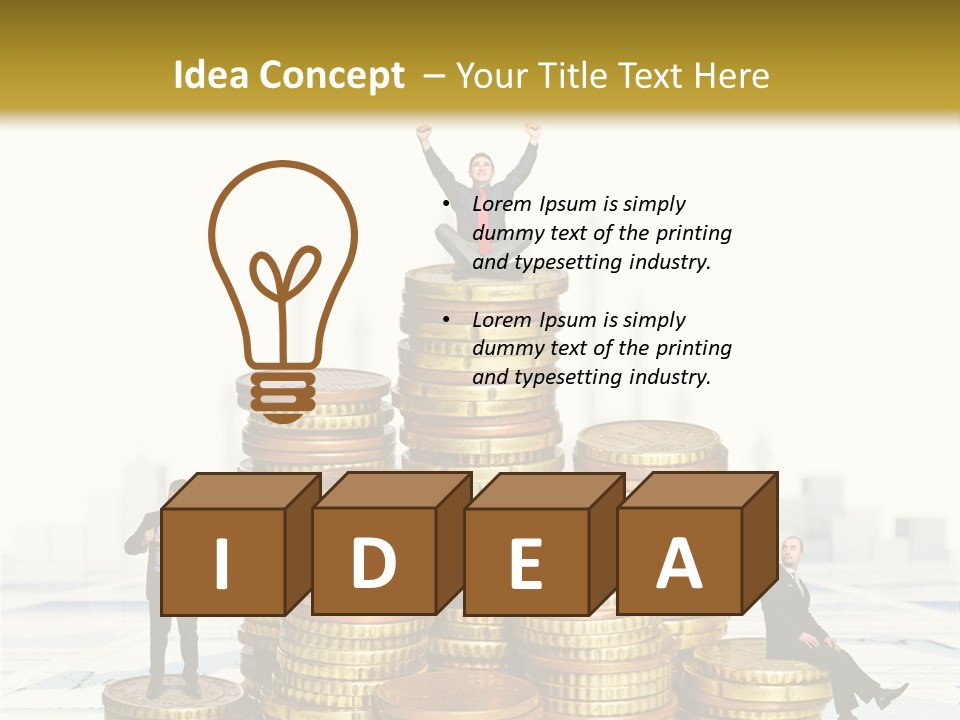 Money Gold Tie PowerPoint Template