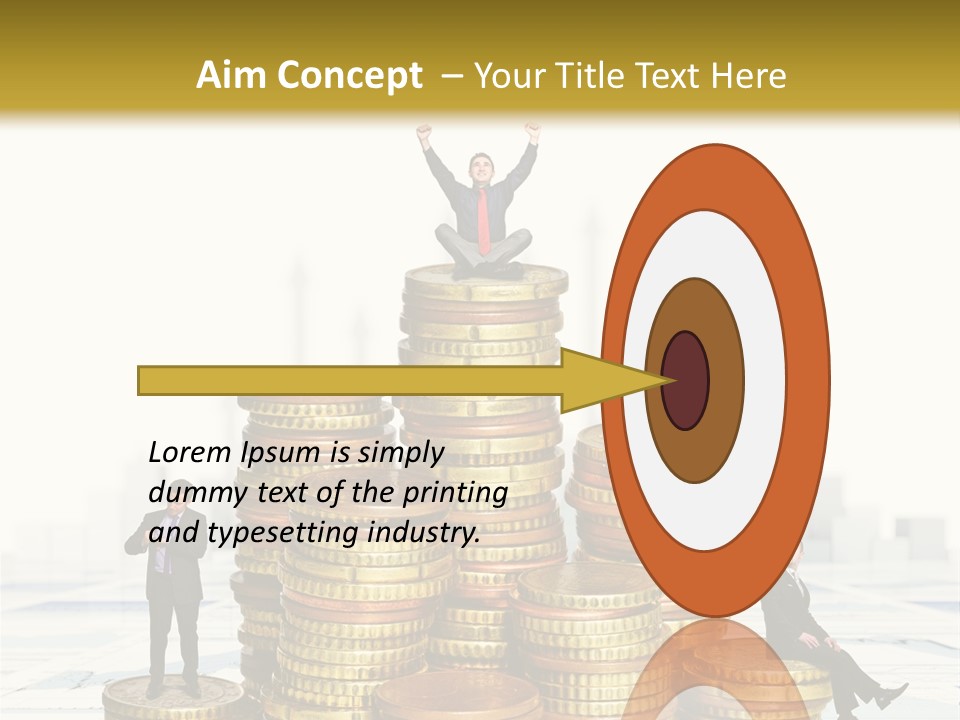 Money Gold Tie PowerPoint Template