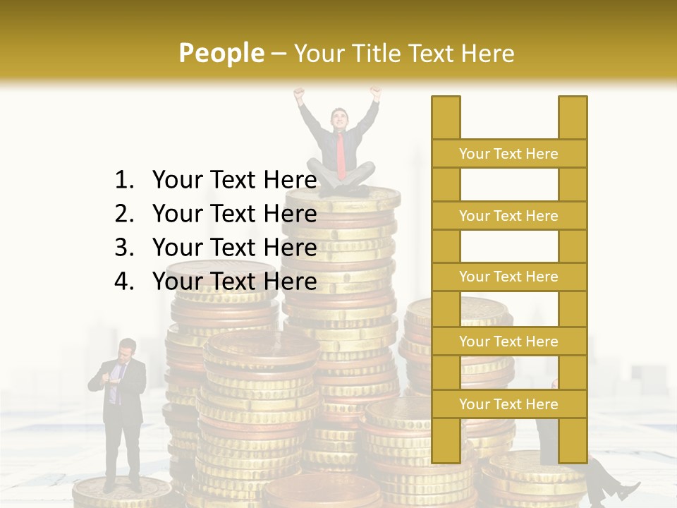 Money Gold Tie PowerPoint Template