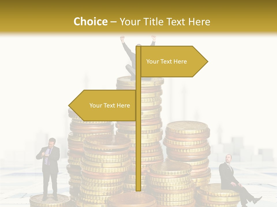Money Gold Tie PowerPoint Template