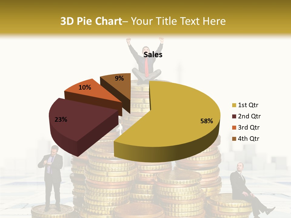 Money Gold Tie PowerPoint Template