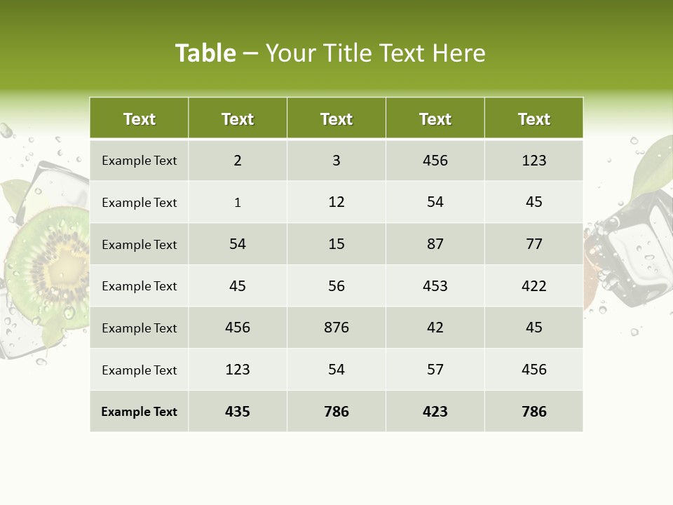 Freshness Object White PowerPoint Template