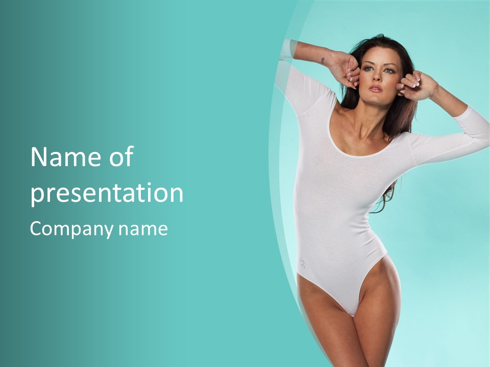 Arms Up Natural Breathe PowerPoint Template