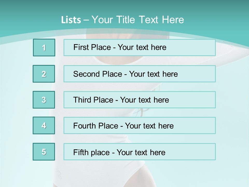 Arms Up Natural Breathe PowerPoint Template