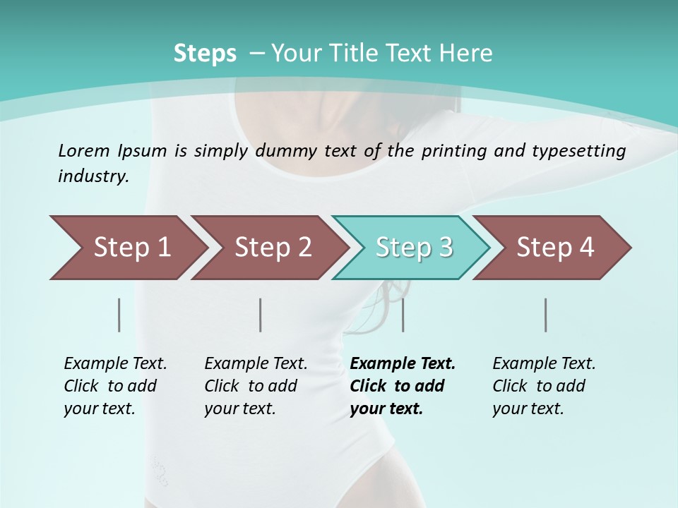 Arms Up Natural Breathe PowerPoint Template