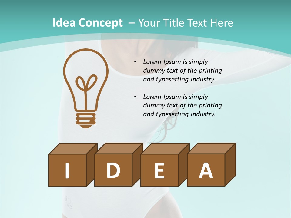 Arms Up Natural Breathe PowerPoint Template