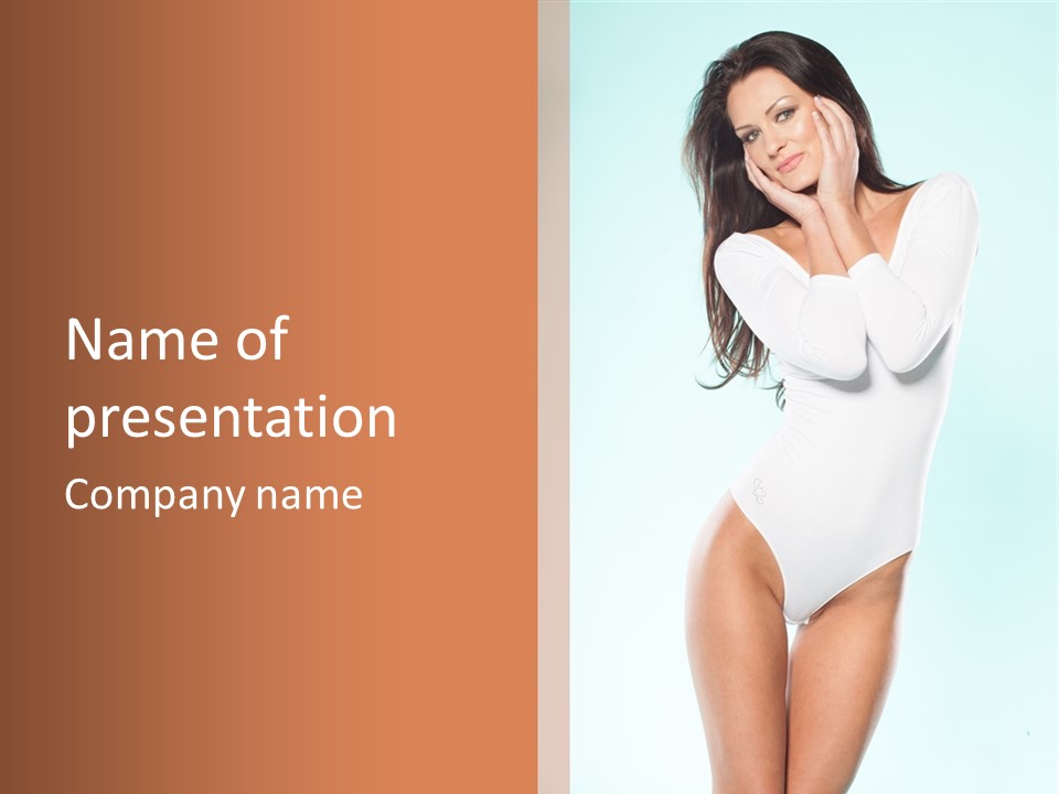 Young Dancer White PowerPoint Template