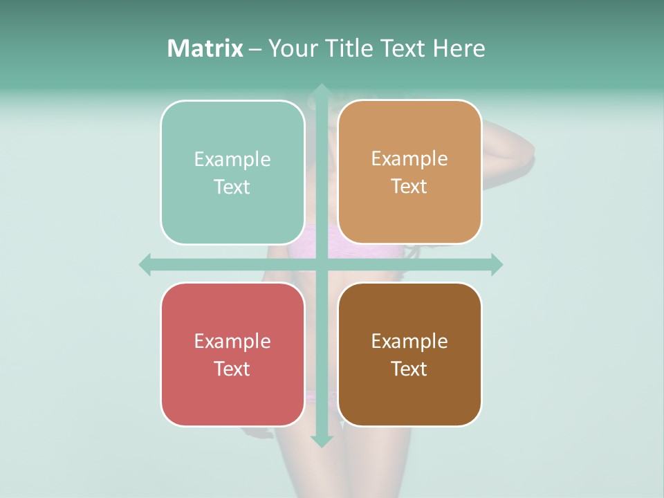 Hot Fitness Long Brown Hair PowerPoint Template