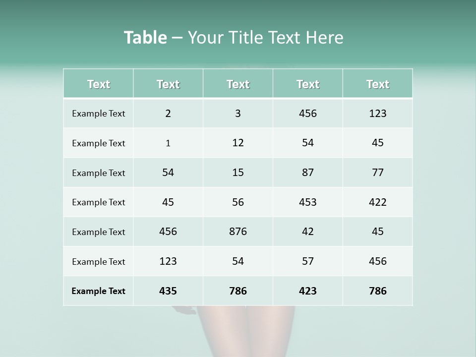 Hot Fitness Long Brown Hair PowerPoint Template