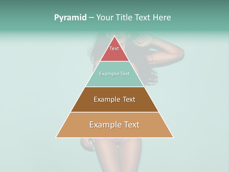 Hot Fitness Long Brown Hair PowerPoint Template