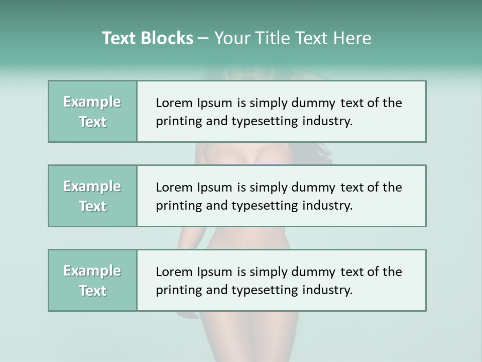 Hot Fitness Long Brown Hair PowerPoint Template