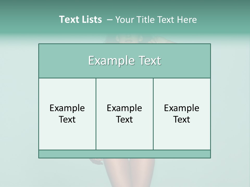 Hot Fitness Long Brown Hair PowerPoint Template