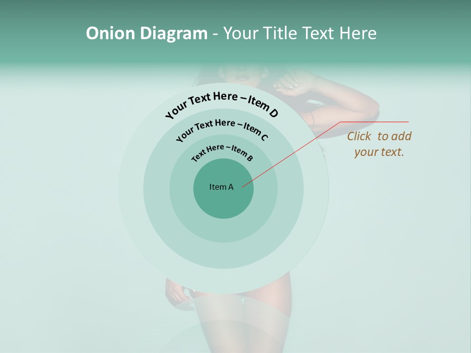 Hot Fitness Long Brown Hair PowerPoint Template