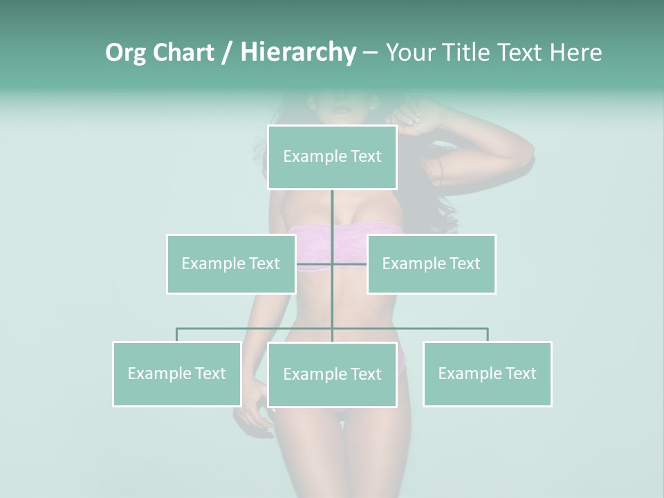 Hot Fitness Long Brown Hair PowerPoint Template