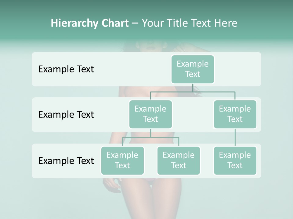 Hot Fitness Long Brown Hair PowerPoint Template