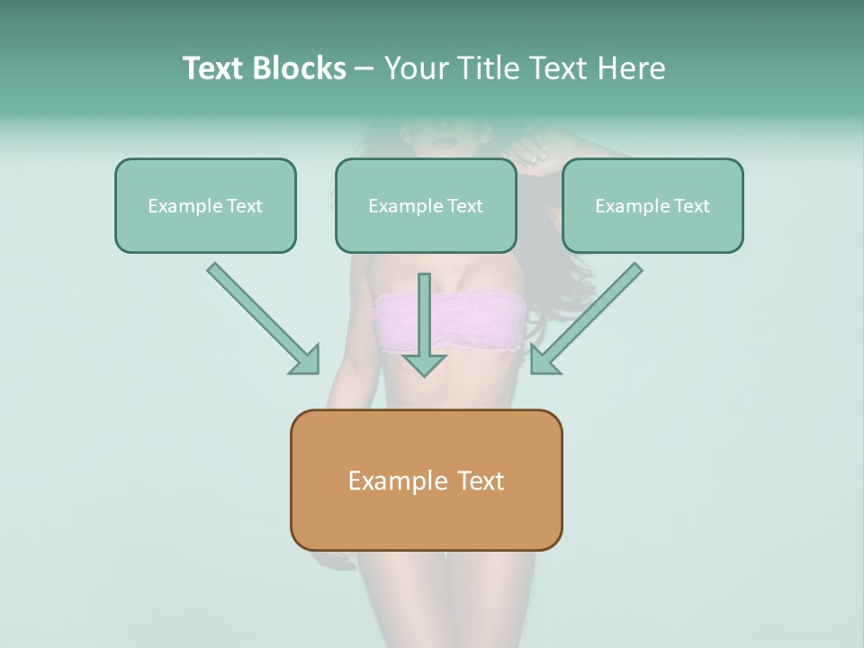 Hot Fitness Long Brown Hair PowerPoint Template