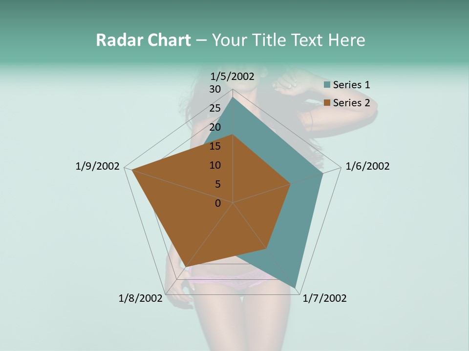 Hot Fitness Long Brown Hair PowerPoint Template
