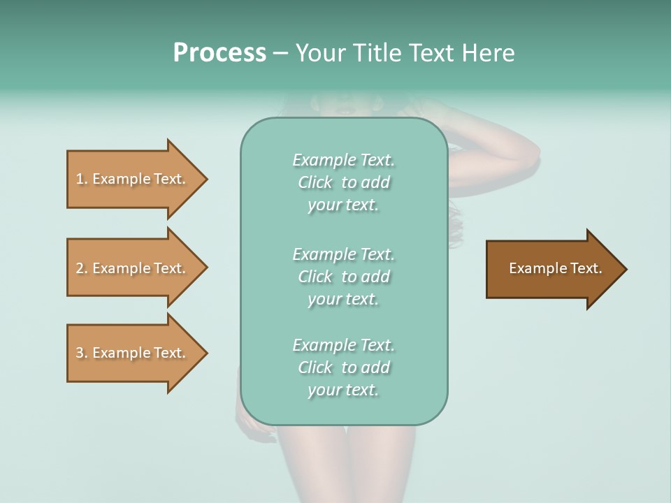 Hot Fitness Long Brown Hair PowerPoint Template