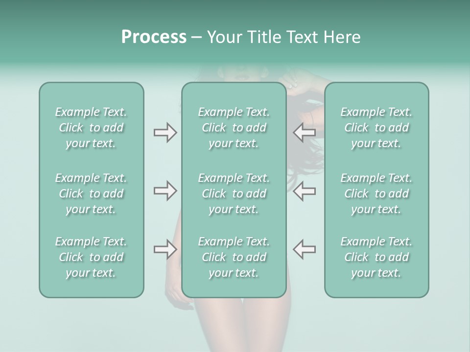 Hot Fitness Long Brown Hair PowerPoint Template