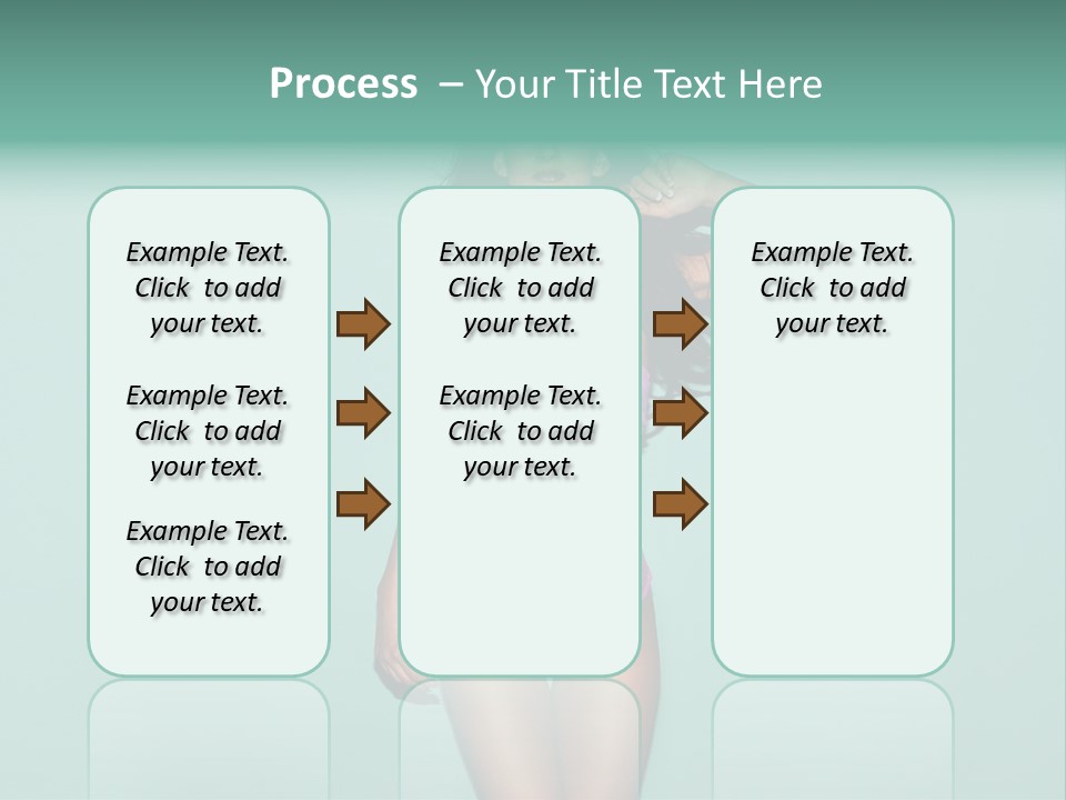Hot Fitness Long Brown Hair PowerPoint Template