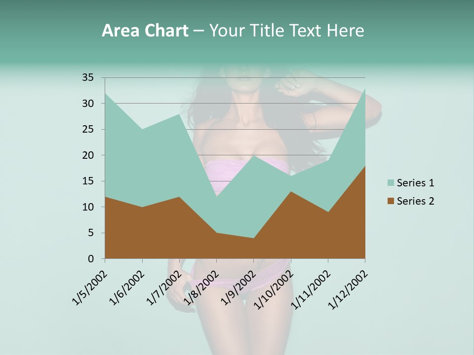 Hot Fitness Long Brown Hair PowerPoint Template